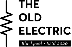 The Old Electric logo in black text with zigzag illustration