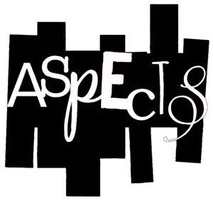 Aspects Festival logo on a black graphic background