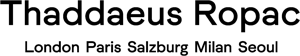 Thaddaeus Ropac logo black text