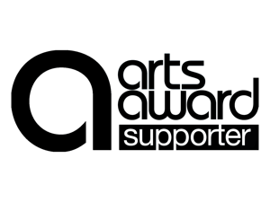 Arts award supporter logo with lowercase a on left