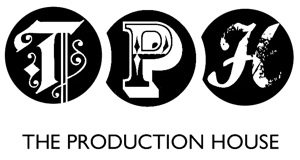 Black version of The Production House logo with TPH letters in circles