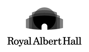 Black logo for the Royal Albert Hall